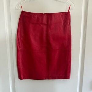 Newport News Vibrant Red Pencil Skirt